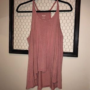 Orange & White Striped Tunic Tank Top